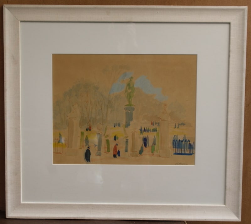 Framed Watercolor by William Whittingham American Artist (1 of 7)