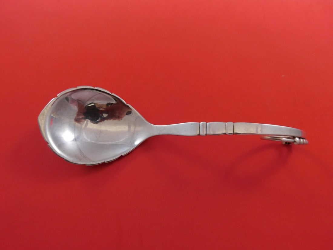 Georg Jensen Ornamental #76 Sterling Silver Gravy Ladle Leaf 7 1/4 inches (1 of 1)
