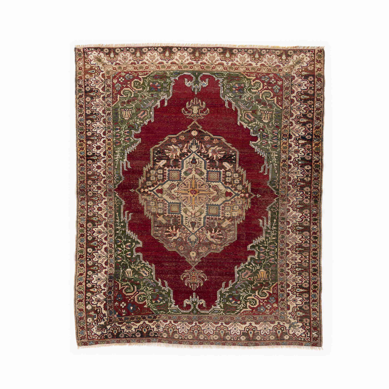 Authentic Handmade Anadol Wool Carpet 54.7 x 70.1 Inches: Authentic Handmade Anadol Wool Carpet 54.7 x 70.1 Inches This authentic handmade Anadol carpet showcases exquisite craftsmanship, featuring a durable wool on wool construction. With double knots for a