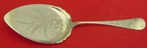 Antique Lily Sterling Silver Pie Server 8 5/8 inch Monogrammed (1 of 1)
