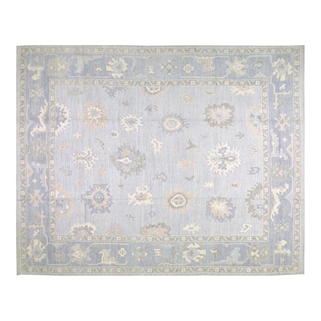 Handmade Wool Oushak Rug in Gray 11'10 x 14'9 Turkish Weaving (1 of 2)