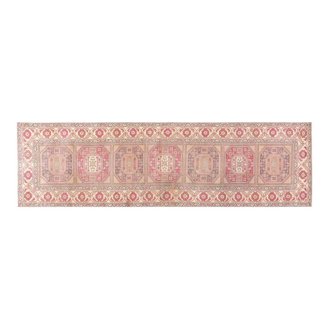 2'7" x 9'6" Anatolian Wool Runner Hand-Knotted in Turkey: 2'7" x 9'6" Anatolian Wool Runner Hand-Knotted in Turkey This vintage Turkish Anatolian rug is hand-knotted from wool using traditional rug-making techniques. With its blend of timeless craftsmanship 