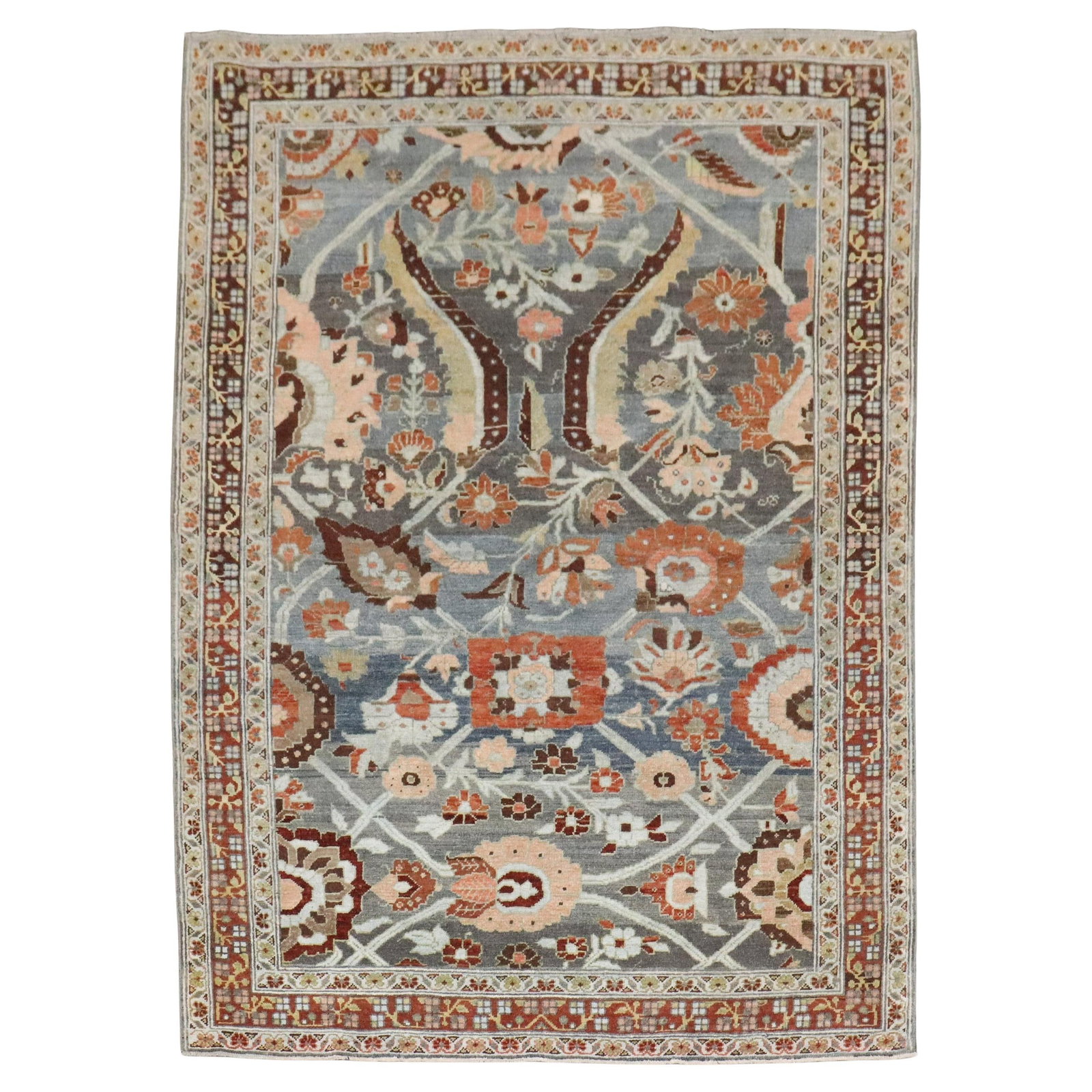 Early 20th Century Malayer Wool Hand-Knotted Accent Rug 54 x 72 in (1 of 8)