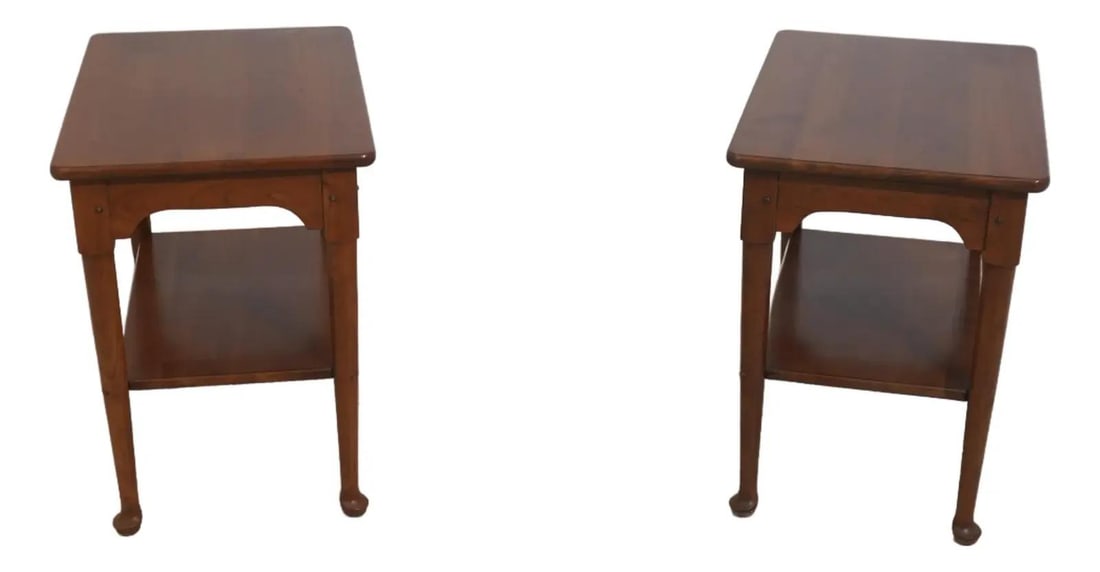 Set of Two Cherry Valley End Tables with Queen Anne Legs (1 of 10)