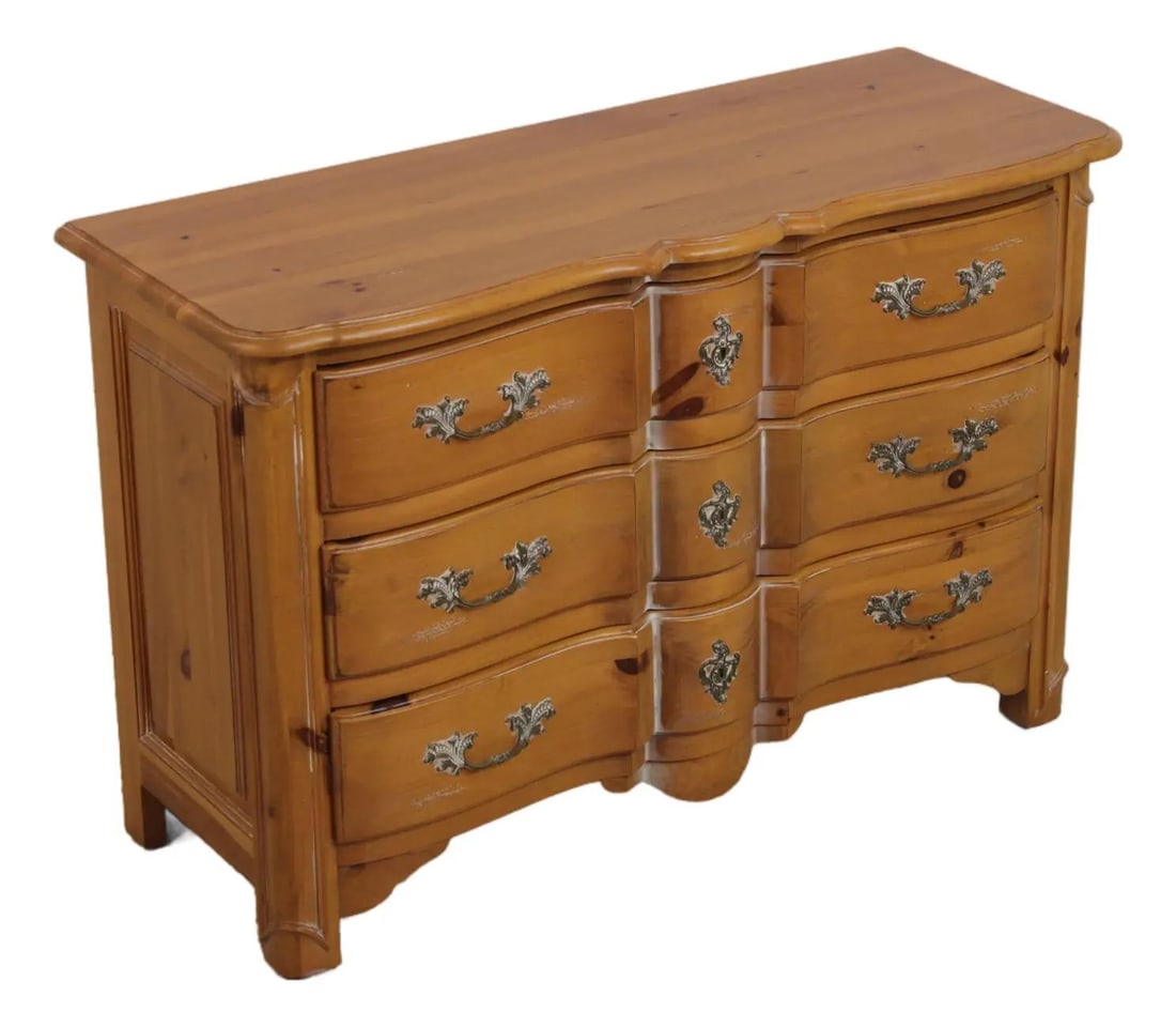 Legacy Collection Pine Three Drawer French Country Dresser with Brass Hardware (1 of 10)