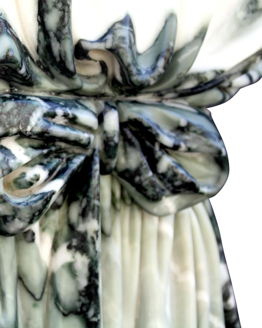 Currey Adara Vintage Style Marble Dress Sculpture 60H 22W 13D: Currey Adara Vintage Style Marble Dress Sculpture 60H 22W 13D This exquisite vintage style-inspired dress statue brings a touch of elegance to any space. Crafted from a unique combination of marble an