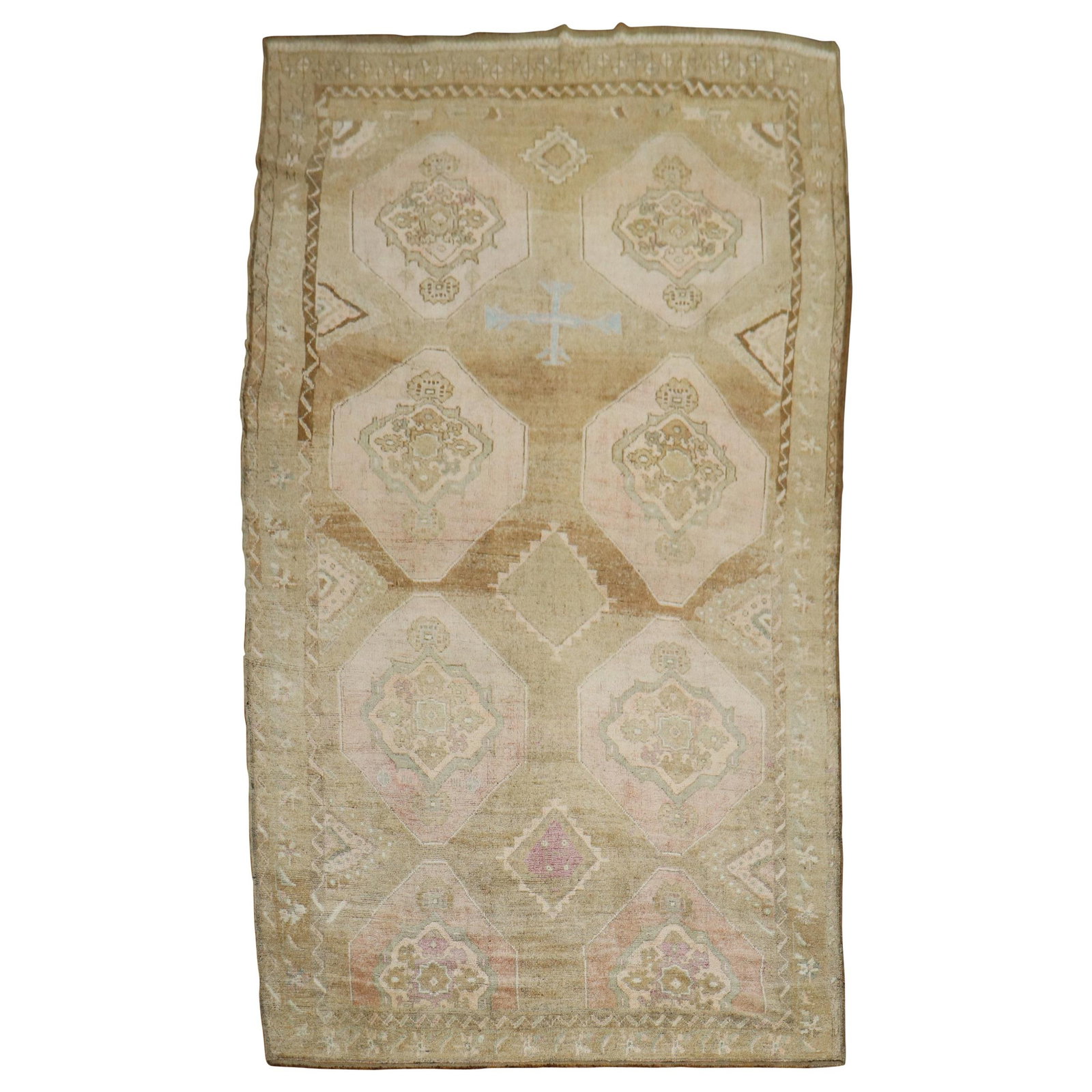 Unique Turkish Kars Bohemian Wool Gallery Rug 7'4 x 13'3 (1 of 9)
