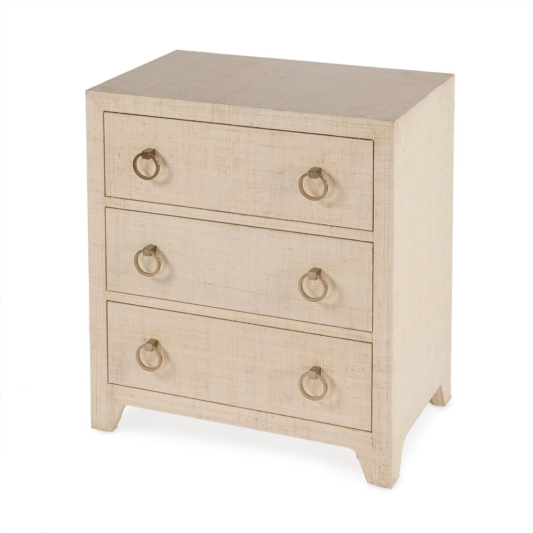 Butler Beige Nightstand Oak Veneer English Traditional Rectangle (1 of 9)