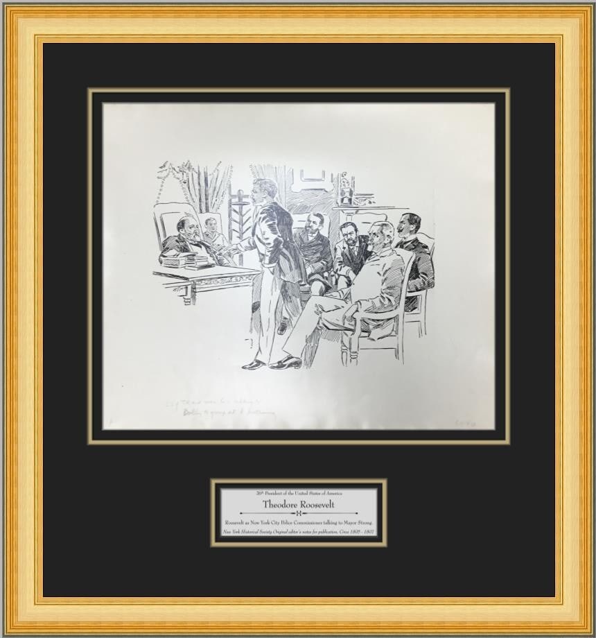 Framed 1902 Theodore Roosevelt Editorial Proofs With Handwritten Editor Notes (1 of 6)