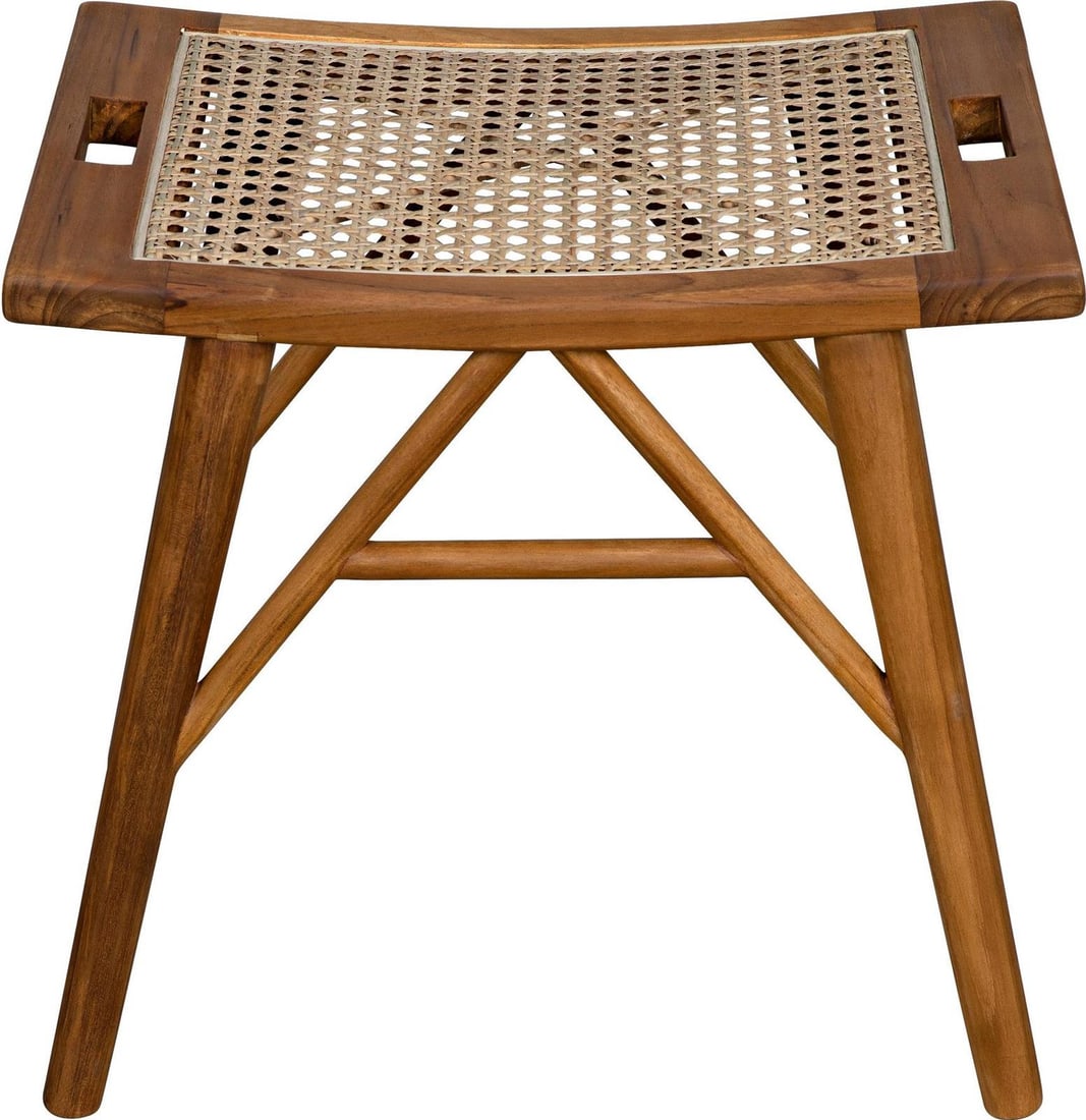 Craftsman Style Murphy Stool in Teak and Caning by Noir (1 of 7)