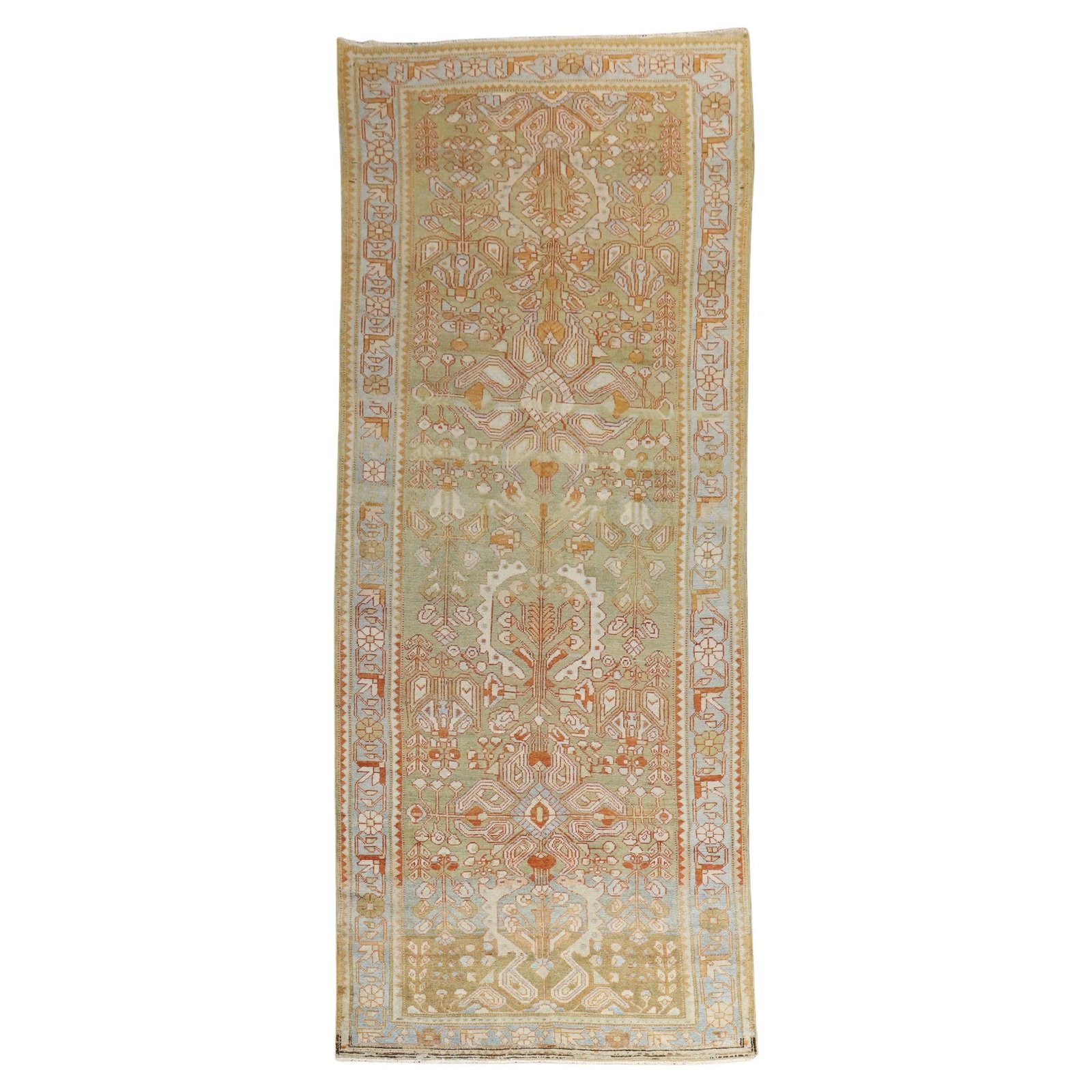 Zabihi Collection Antique Persian Runner 48in x 134in Wool Malayer Iran Circa 1920: Zabihi Collection Antique Persian Runner 48in x 134in Wool Malayer Iran Circa 1920 Discover the exquisite craftsmanship of this early 20th century Wide Persian Runner, featuring a beautiful Malayer st