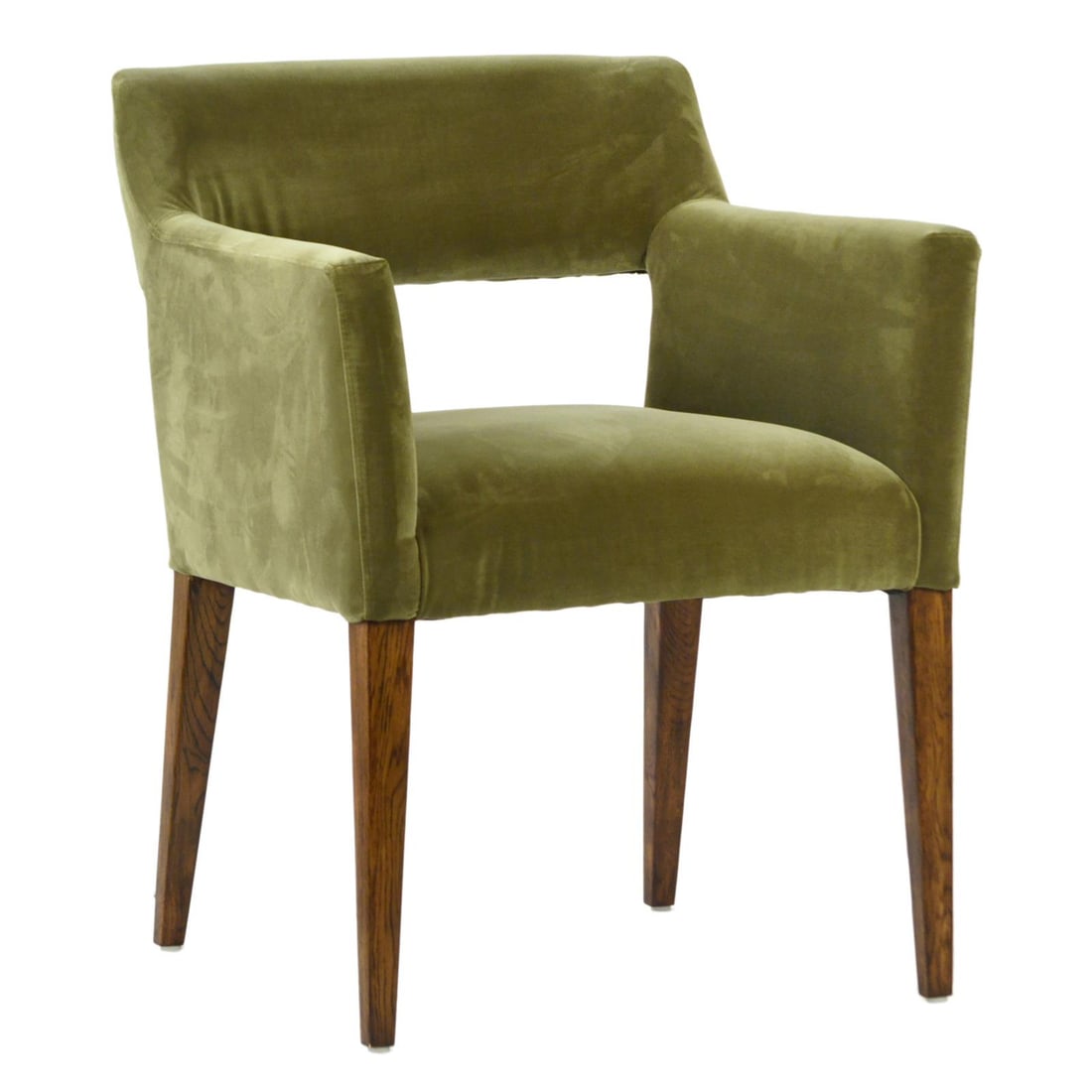 Elegant Olive Green Velvet Dining Chair English Traditional Style: Elegant Olive Green Velvet Dining Chair English Traditional Style Elevate your dining experience with this Traditional Olive Green Dining Chair, designed in an elegant English traditional style. The c
