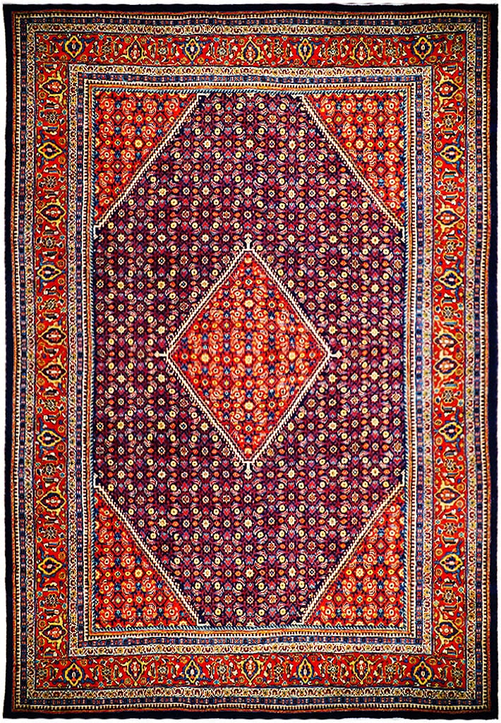 Handmade Black Semi Antique Persian Tabriz Rug 10'8 x 13'10 Iran (1 of 6)