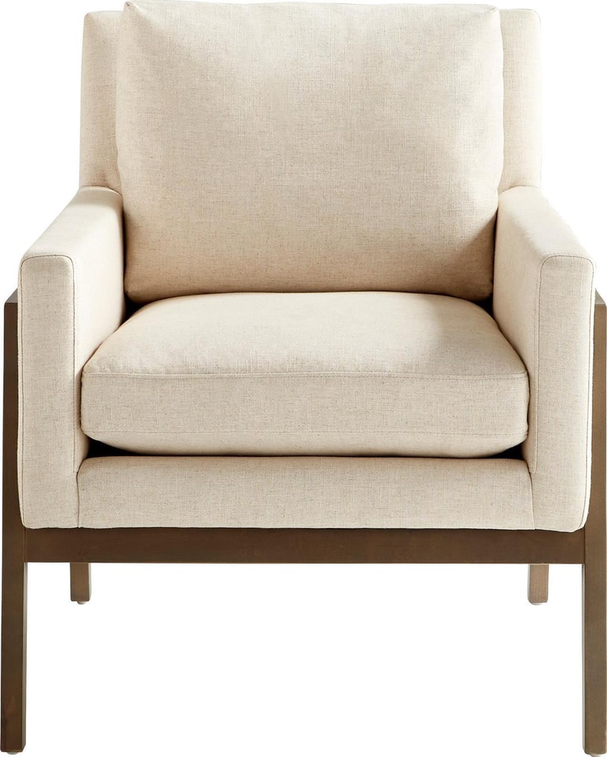 Cyan Transitional Natural Mocha Occasional Chair with Flared Arms (1 of 5)