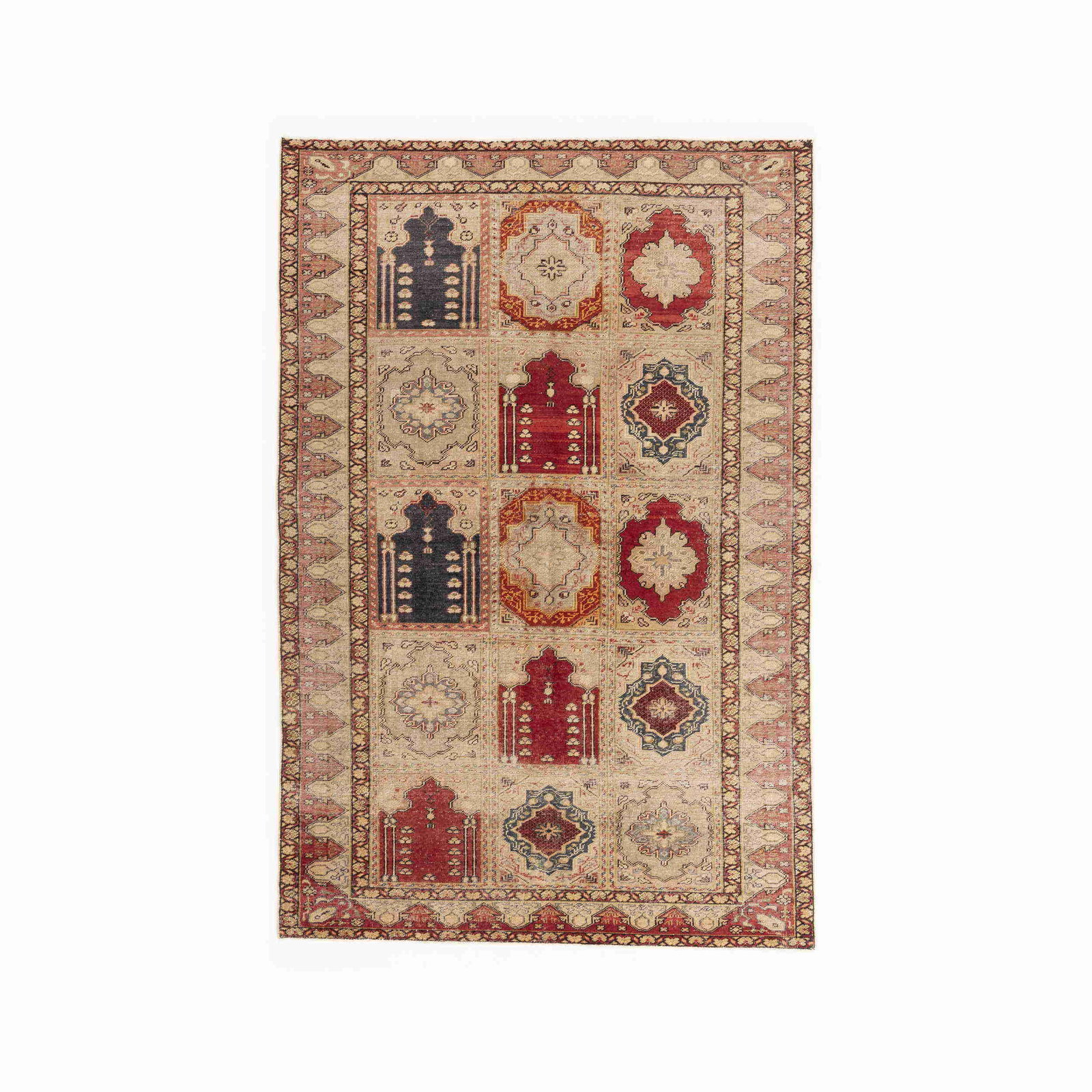 Authentic Handmade Anadol Wool Carpet 63 x 94.5 Inches: Authentic Handmade Anadol Wool Carpet 63 x 94.5 Inches Discover the beauty of this authentic handmade Anadol carpet, meticulously crafted from a blend of wool on cotton. Featuring a traditional double