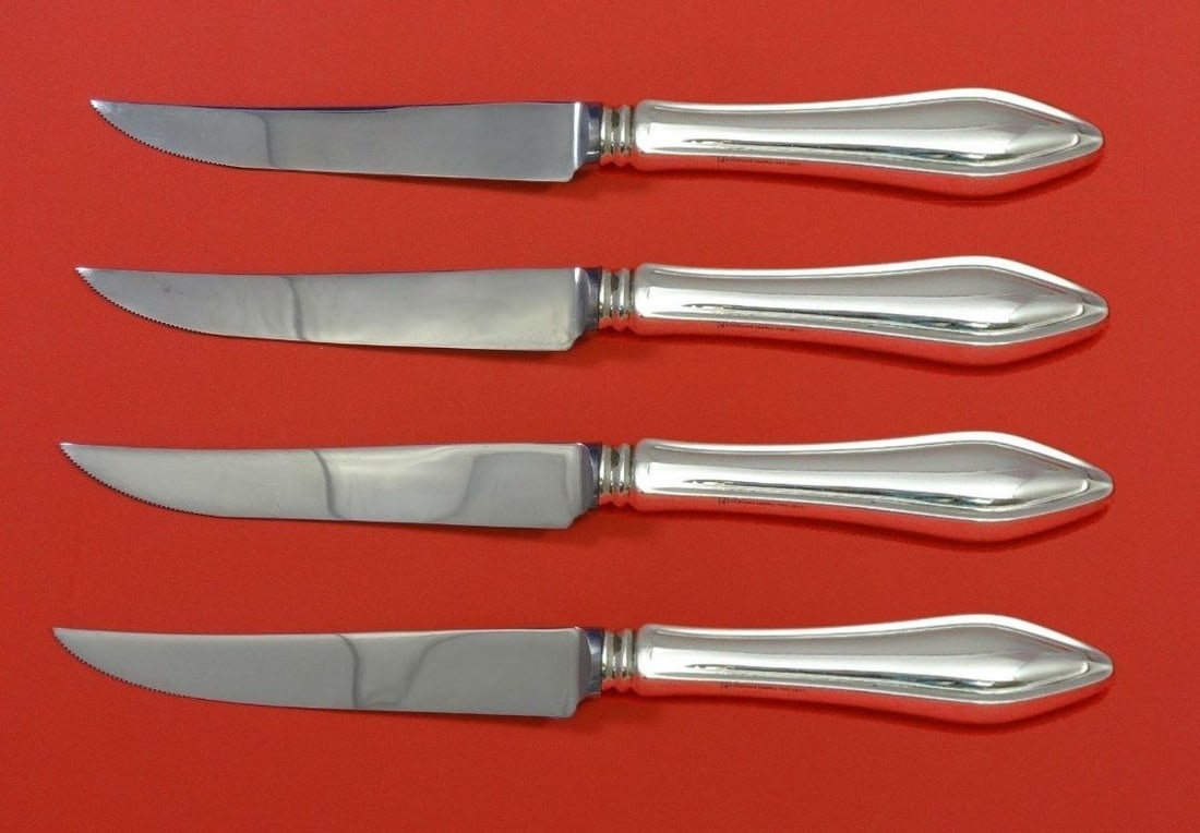 Towle Mary Chilton Sterling Silver Steak Knife Set 4pc Custom 8.5" (1 of 2)