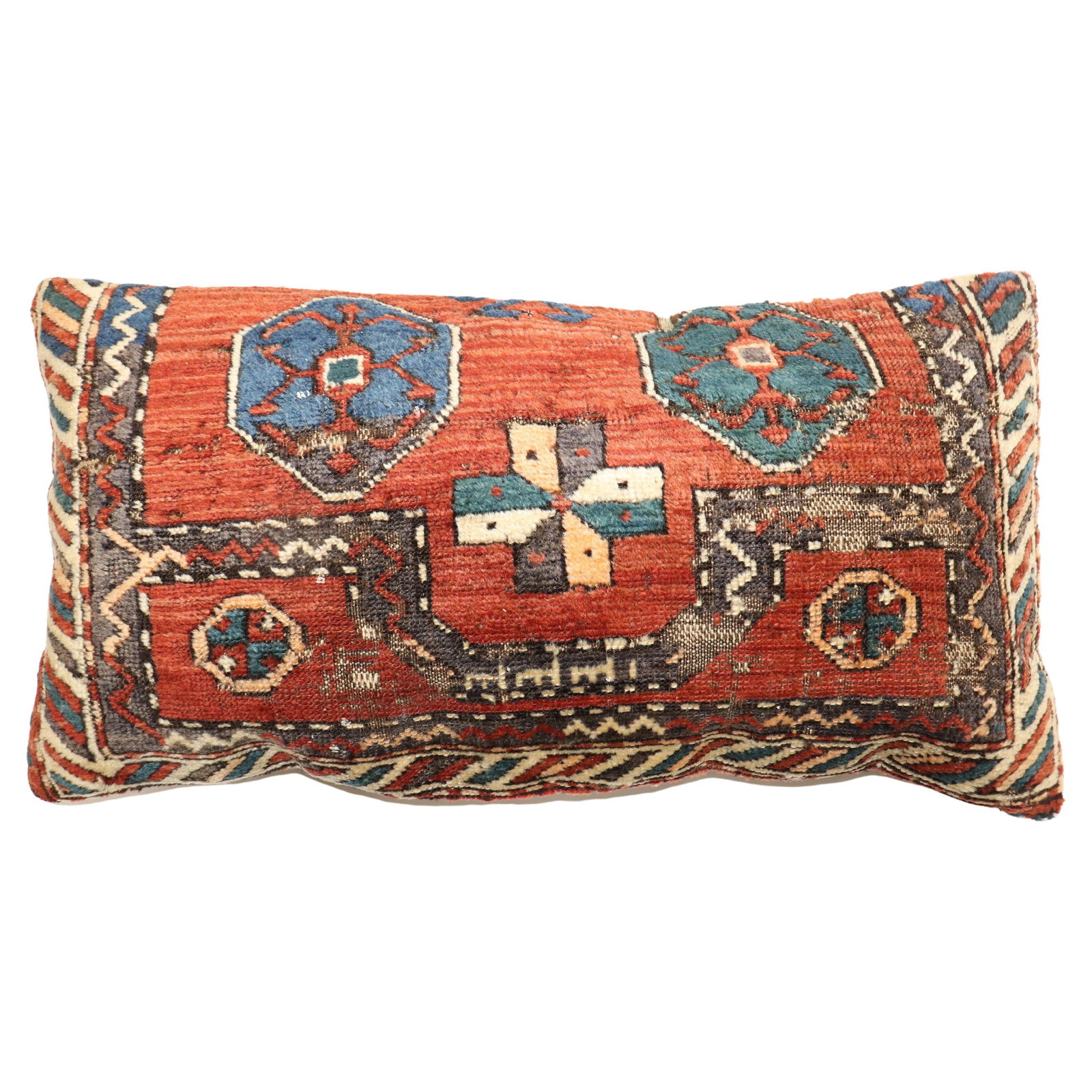Tribal Persian Kurd Rug Pillow Vintage Wool 16x30 (1 of 4)