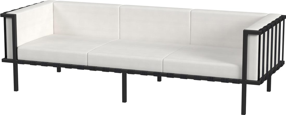 Butler Norway Outdoor Sofa Durable Fabric White Finish (1 of 7)