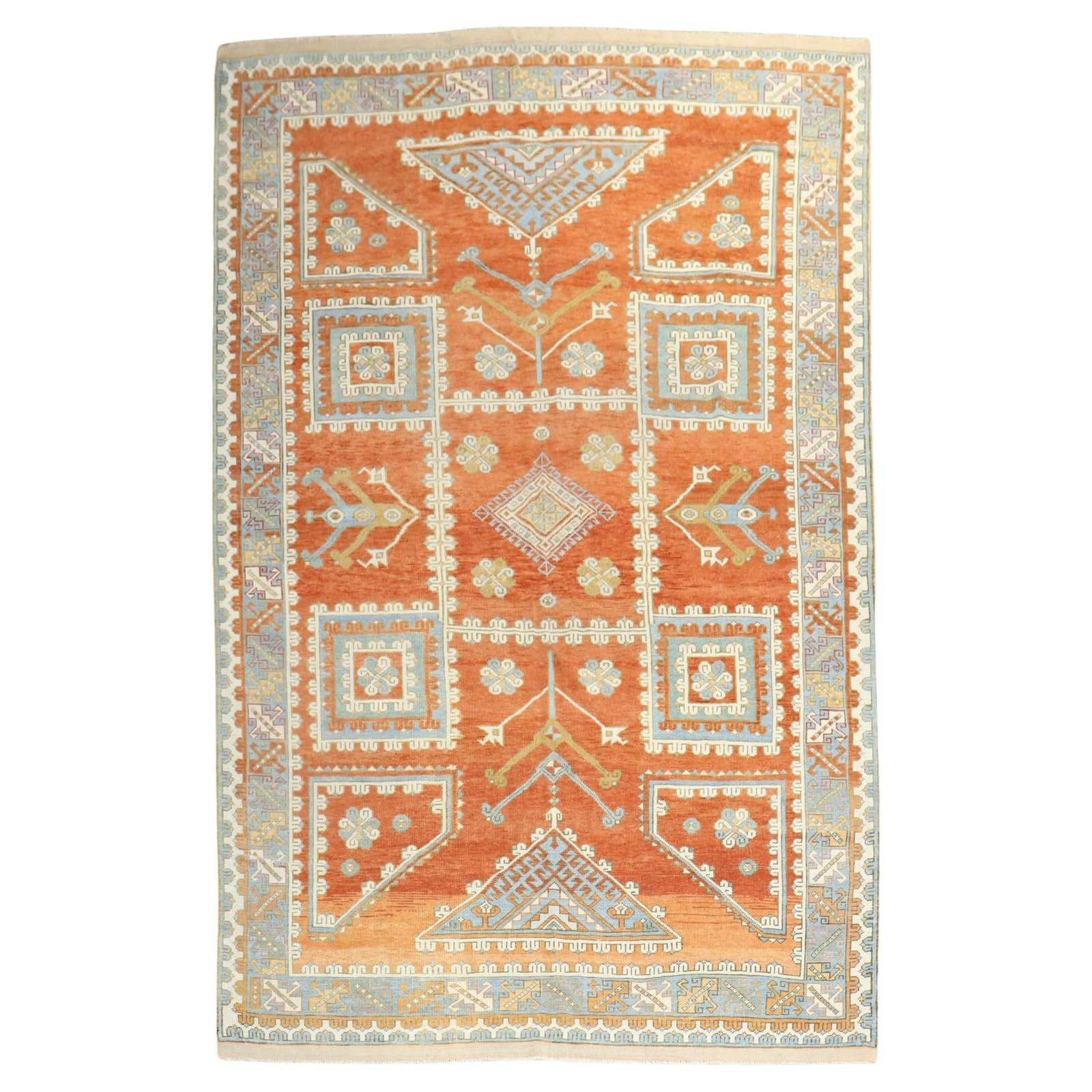 Mid-20th Century Vintage Turkish Bergama Hand-Knotted Wool Rug 79 x 122 (1 of 8)