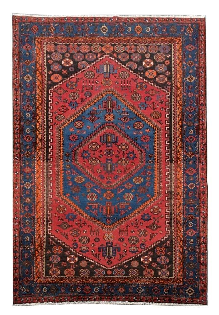Handcrafted Persian Zanjan Rug 4'7" x 7'7" Vibrant Colors: Handcrafted Persian Zanjan Rug 4'7" x 7'7" Vibrant Colors Free continental US Shipping Transform your space with this exquisite 4.7 x 7.7 Persian Zanjan Rug, handcrafted by skilled Persian artisans. F