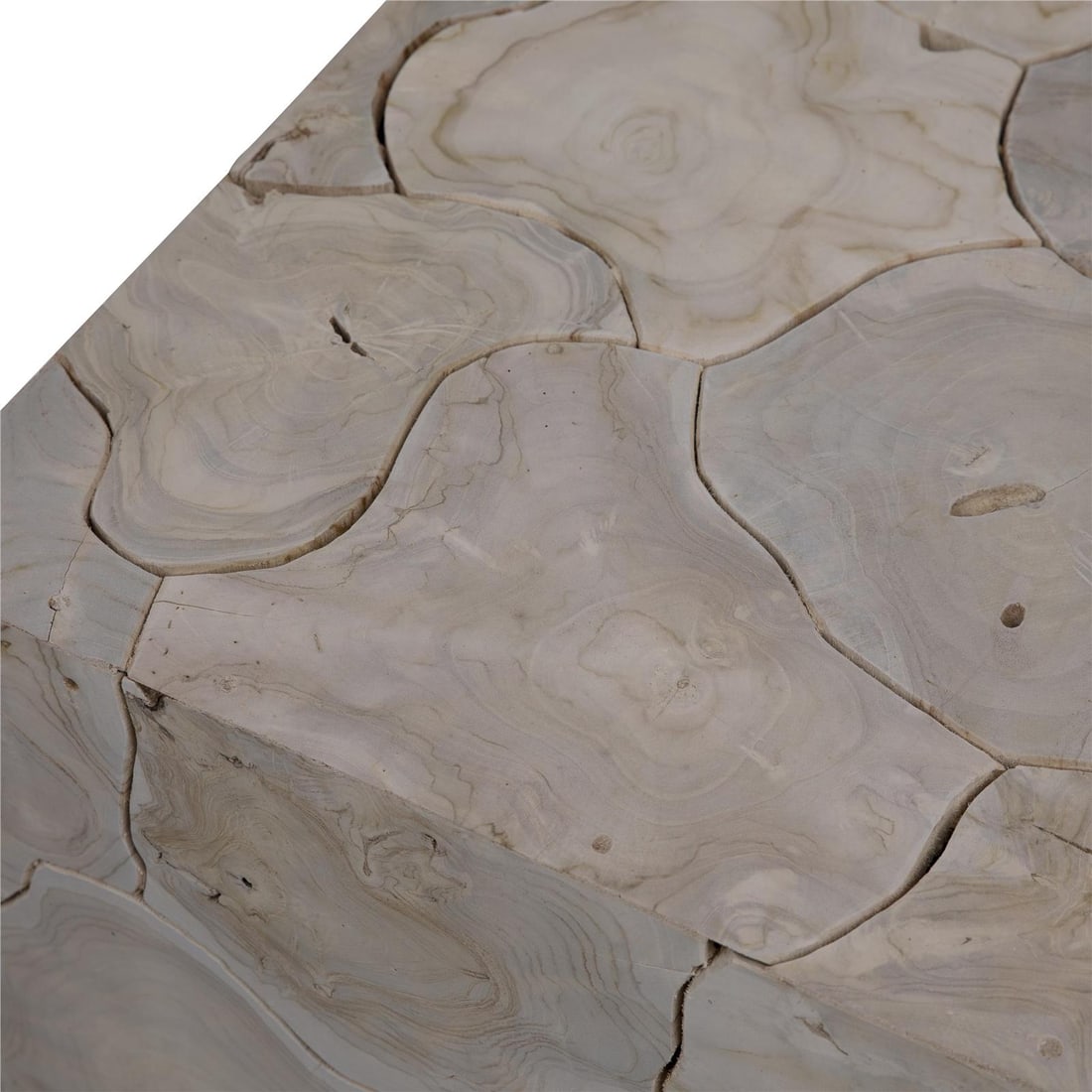 Briar Collection Bleached Teak Rectangular Coffee Table 16H 47W 31D (1 of 5)