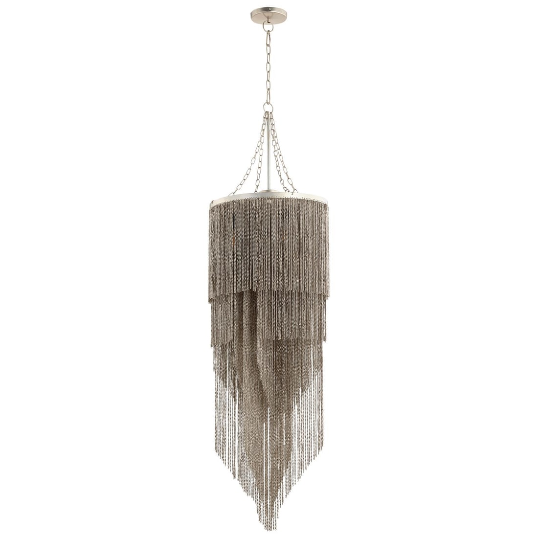 Divaza Collection Silver Crystal Bowl Chandelier UL-Listed 57H: Divaza Collection Silver Crystal Bowl Chandelier UL-Listed 57H Illuminate your space with this luxurious crystal silver pendant from the Divaza collection. Crafted in an antique or vintage style, this