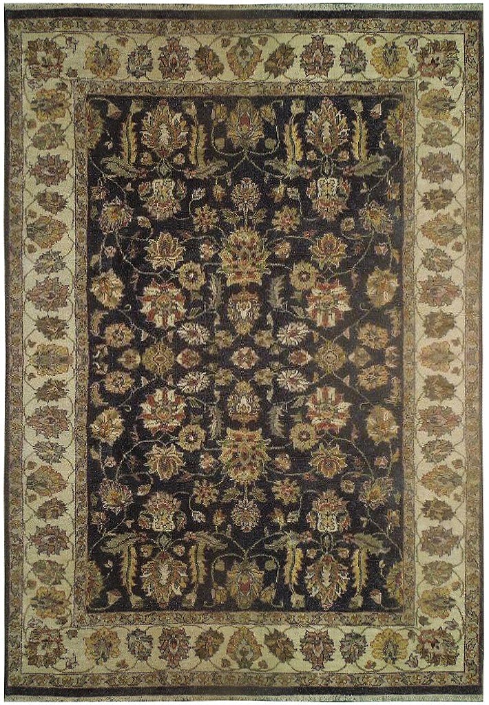 5.5' x 8' Handmade Vegetable Dyed Chobi Area Rug from India (1 of 5)