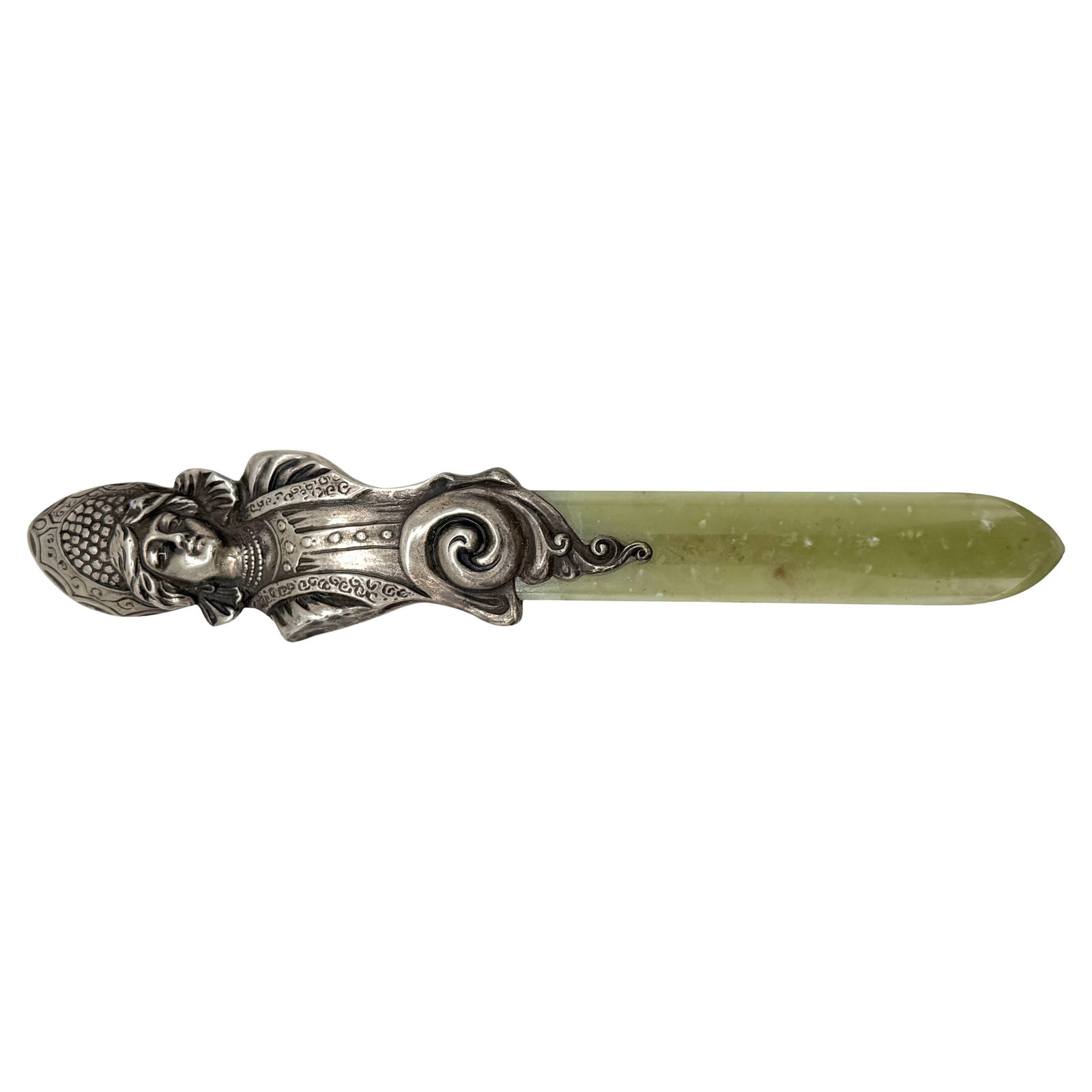 Imperial Russian Silver Page Turner with Kokoshnik Maiden Marked BA (1 of 13)