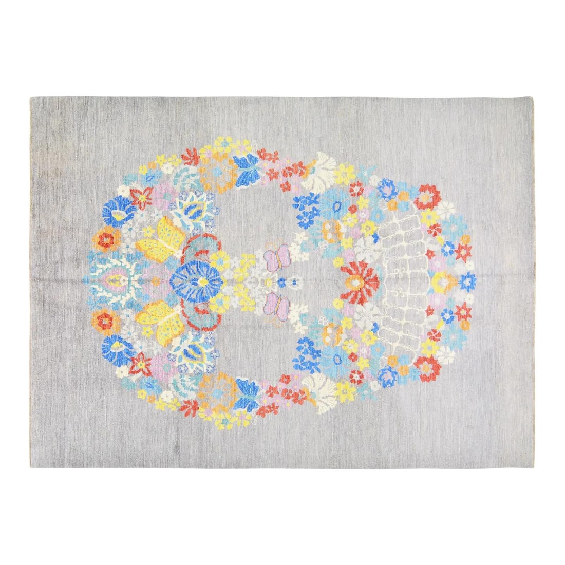 9' x 12'4" Contemporary Wool Area Rug Hand Knotted in India: 9' x 12'4" Contemporary Wool Area Rug Hand Knotted in India This hand-knotted wool rug is crafted using traditional techniques and features a modern design, blending classic artistry with contemporary