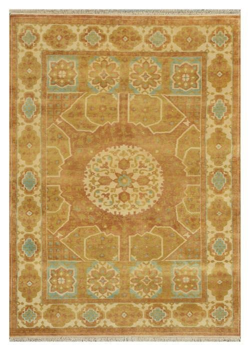Handmade Agra Rug 5'10 x 8'11 Premium Wool Traditional Indian Design: Handmade Agra Rug 5'10 x 8'11 Premium Wool Traditional Indian Design Free continental US Shipping Enhance your home decor with the exquisite 5.10 x 8.11 Agra Rug, a stunning example of traditional Ind