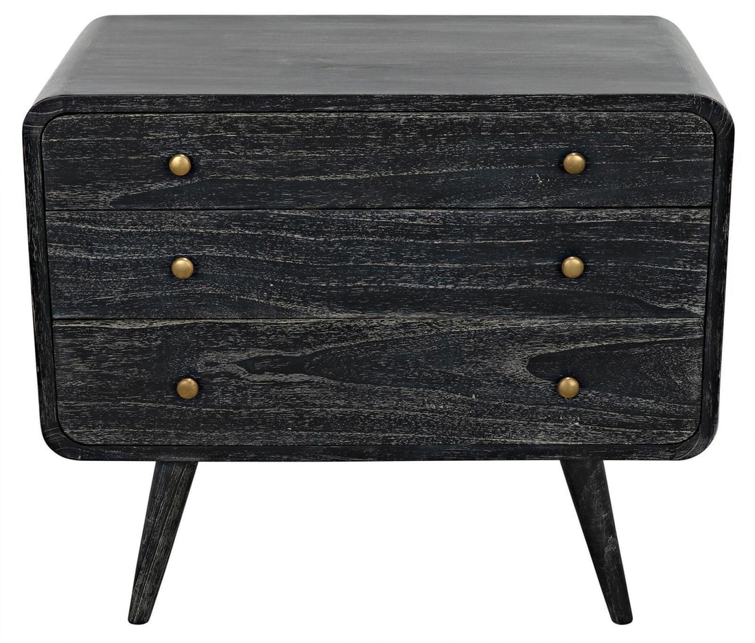Noir Bart Chest Cinder Black English Traditional 30.5H 36W 20D (1 of 15)