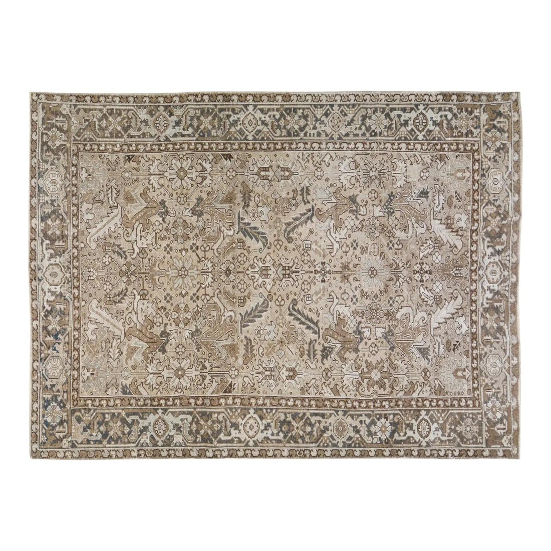 7'2 x 9'6 Wool Anatolian Rug Hand Knotted Turkish Vintage: 7'2 x 9'6 Wool Anatolian Rug Hand Knotted Turkish Vintage This vintage Turkish Anatolian rug is hand-knotted from wool using traditional techniques, offering both durability and a rich, textured feel.