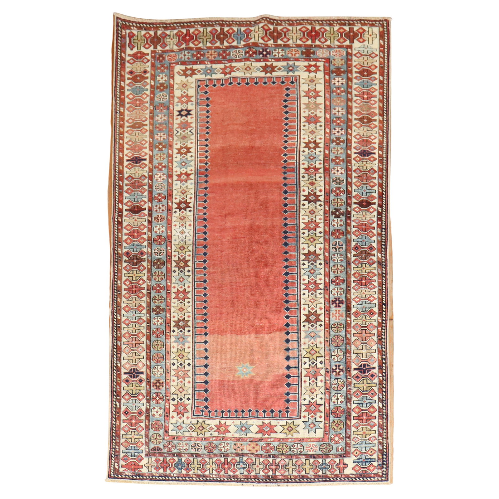 19th Century Hand-Woven Caucasian Shirvan Kazak Rug 3 x 5.4 ft (1 of 8)