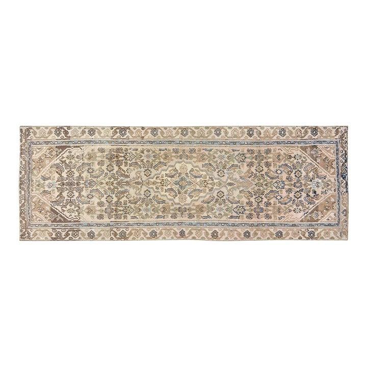 Turkish Wool Runner Rug Hand Knotted 3'x9'3" Vintage Style: Turkish Wool Runner Rug Hand Knotted 3'x9'3" Vintage Style This vintage Turkish hand-knotted wool rug showcases expert craftsmanship and a harmonious blend of classic and contemporary design elements.