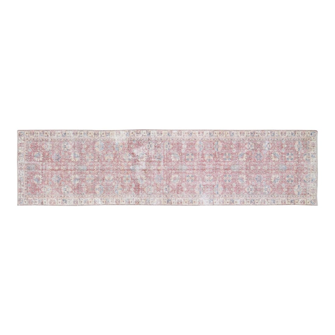 Ruby Red Wool Anatolian Runner Rug Hand Knotted 2'9" x 11': Ruby Red Wool Anatolian Runner Rug Hand Knotted 2'9" x 11' This vintage Turkish Anatolian hand-knotted wool rug combines traditional craftsmanship with a contemporary design sensibility. Its rich ruby