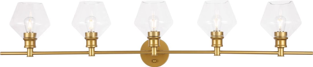 Elegant Lighting Gene Brass Clear Wall Lamp English Traditional Style (1 of 1)