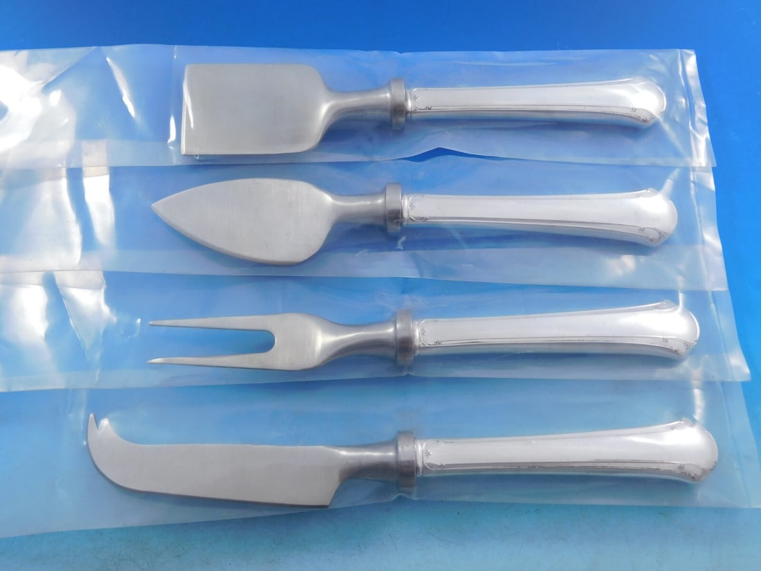 Towle Chippendale Sterling Silver 4-Piece Cheese Serving Set: Towle Chippendale Sterling Silver 4-Piece Cheese Serving Set Enhance your entertaining experience with this exquisite 4-piece cheese serving set from the Chippendale pattern by Towle. Crafted from ste