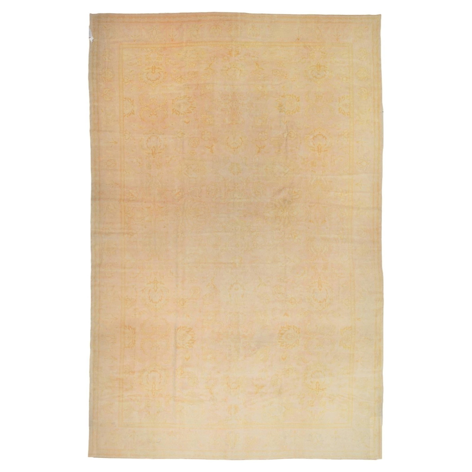Early 20th Century Spanish Cuenca Wool Rug in Faded Pale Pink 11' x 16'6" (1 of 12)