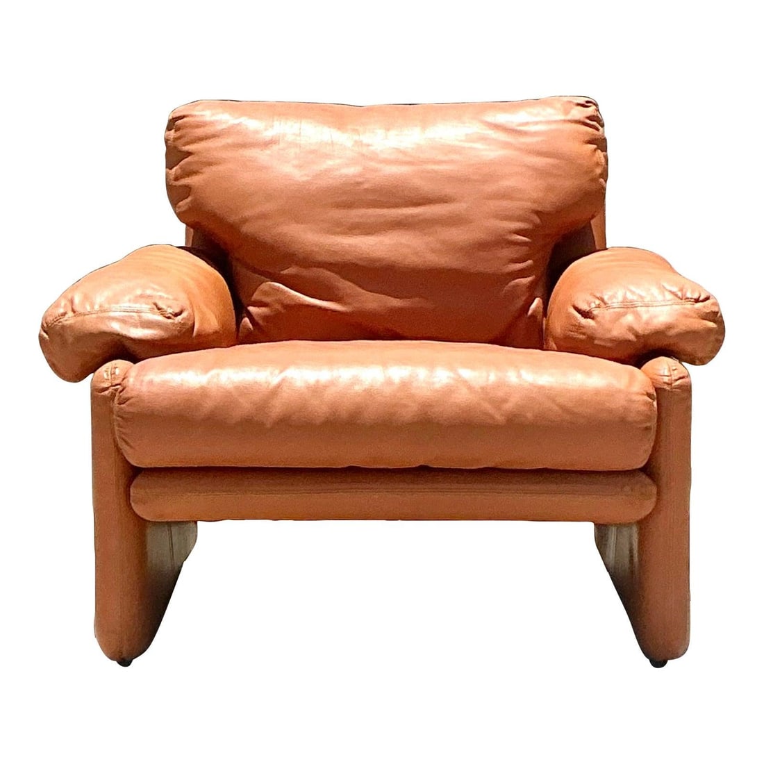 Vintage Tobia Scarpa Coronado Leather Lounge Chair for B&B Italia: Vintage Tobia Scarpa Coronado Leather Lounge Chair for B&B Italia Experience the legendary comfort and iconic style of the "Coronado" lounge chair, a celebrated 1960s design by Tobia Scarpa for B&B It