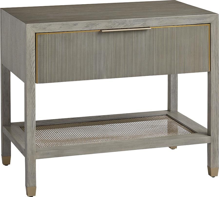 Caleb Nightstand by Alder Tweed English Traditional Oak Brushed Smoke Finish: Caleb Nightstand by Alder Tweed English Traditional Oak Brushed Smoke Finish Introducing the Elegant Caleb Nightstand, a perfect blend of functionality and style. This nightstand features a charming E