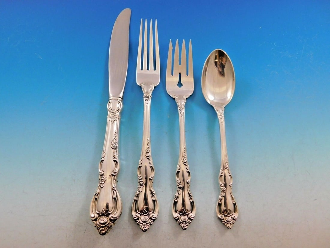 Towle Spanish Provincial Sterling Silver 4-Piece Place Setting: Towle Spanish Provincial Sterling Silver 4-Piece Place Setting Elevate your dining experience with this exquisite 4-piece place setting in the Spanish Provincial pattern by Towle. Crafted from high-qu
