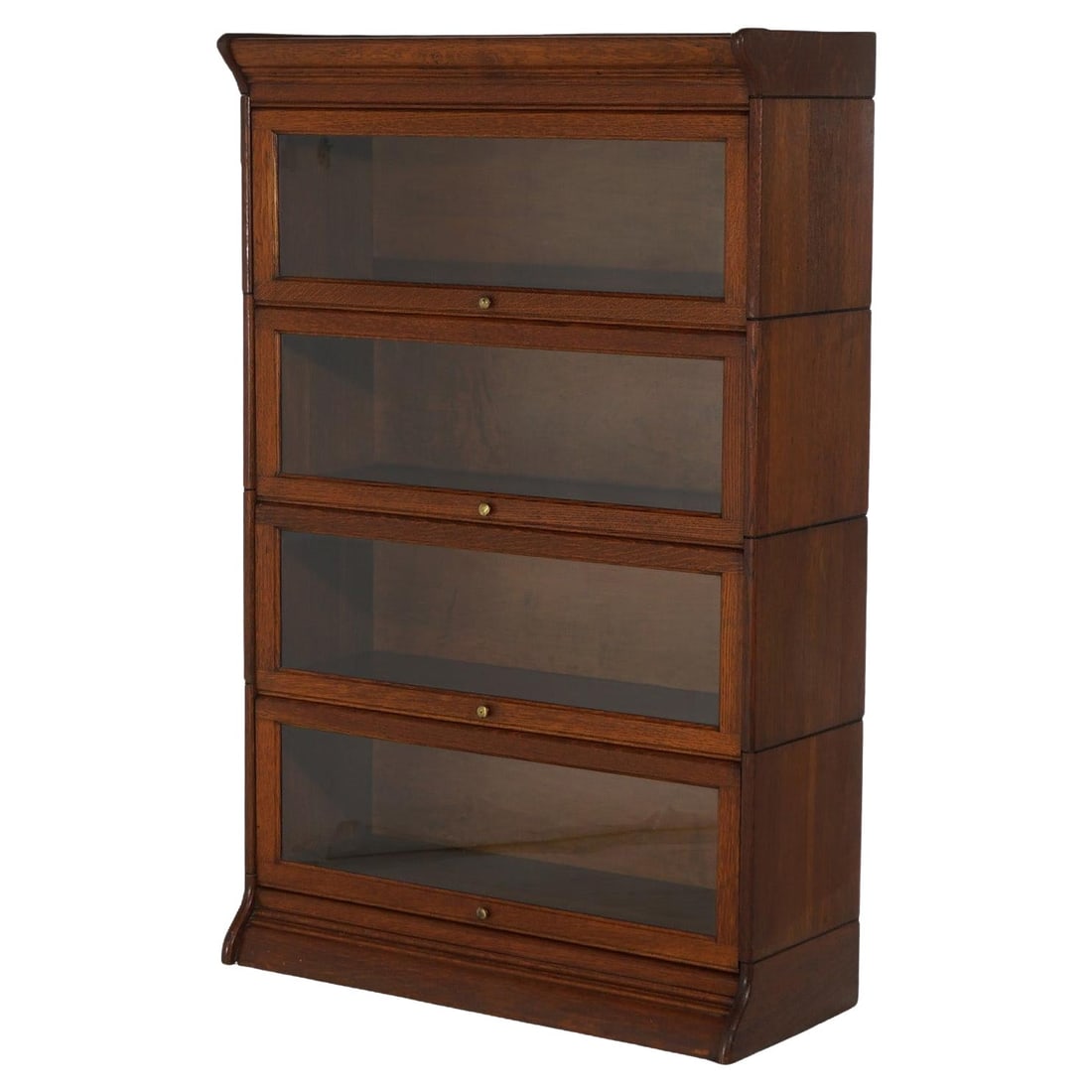 Antique Arts and Crafts Four-Stack Oak Barrister Bookcase C1920 (1 of 14)