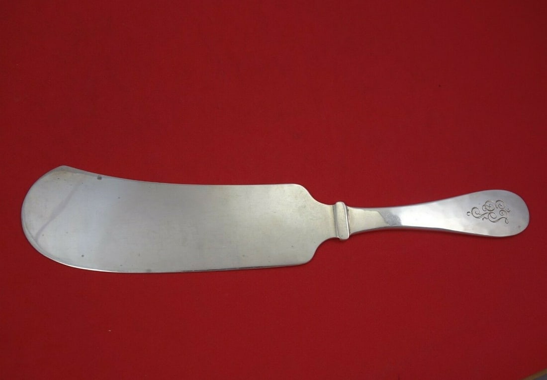 Porter Blanchard Round Sterling Silver Paper Knife Monogrammed 11": Porter Blanchard Round Sterling Silver Paper Knife Monogrammed 11" This exquisite paper knife, crafted by Porter Blanchard, showcases a sleek round design and is made entirely of sterling silver. Meas