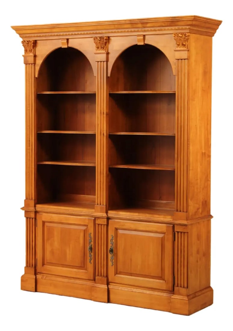 Maple Bookcase Cabinet with Double Arched Top from Legacy Collection (1 of 10)