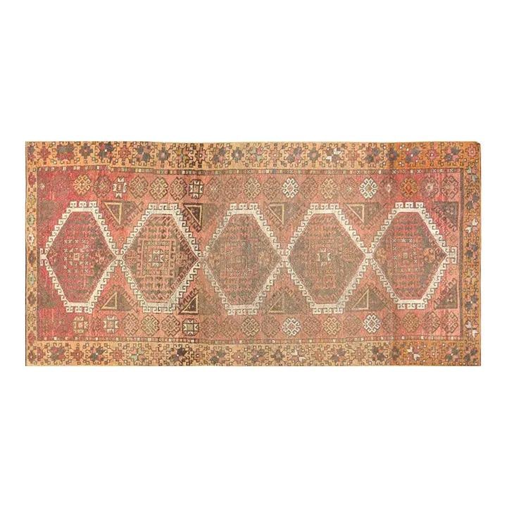 4'x8'1" Wool Turkish Anatolian Hand-Knotted Area Rug: 4'x8'1" Wool Turkish Anatolian Hand-Knotted Area Rug This vintage Turkish Anatolian rug is hand-knotted from wool using traditional rug-making techniques. It features a blend of classic craftsmanship 