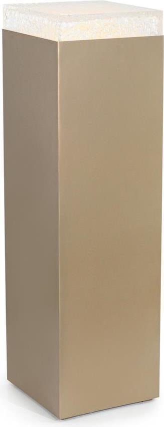 John-Richard Edda Brass Pedestal 42H for Art Display: John-Richard Edda Brass Pedestal 42H for Art Display Showcase your art elegantly with the John-Richard Edda Pedestal, designed in a captivating antique style. This pedestal stands at a height of 42 in