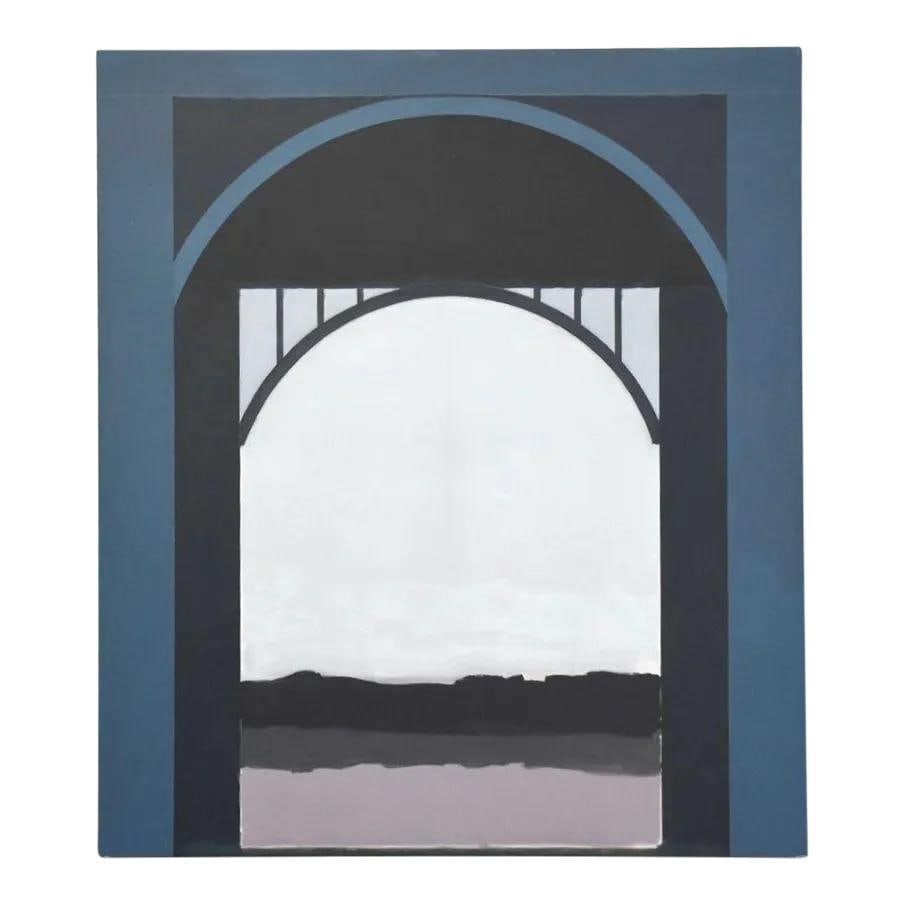 Saul Chase 2012 Acrylic on Board Sky Blue Painting 48x55 (1 of 9)