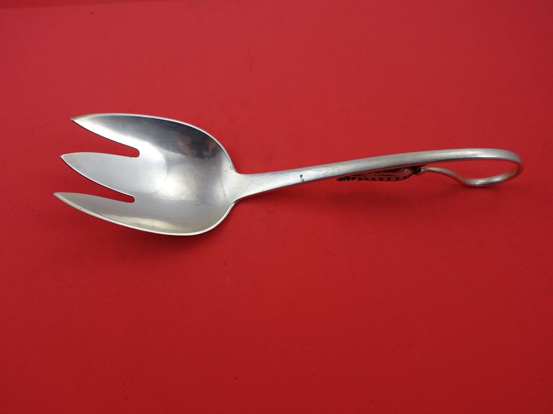Carl Poul Petersen Peapod Sterling Silver 3-Tine Vegetable Fork 8" (1 of 3)