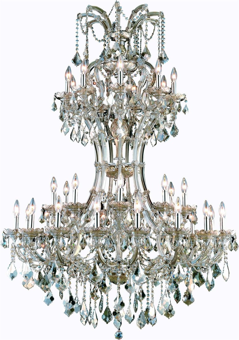 Elegant Lighting Maria Theresa Gold Teak Crystal Bowl Chandelier: Elegant Lighting Maria Theresa Gold Teak Crystal Bowl Chandelier Illuminate your space with the exquisite Maria Theresa Teak Crystal Chandelier, a stunning bowl chandelier that exemplifies Baroque sty