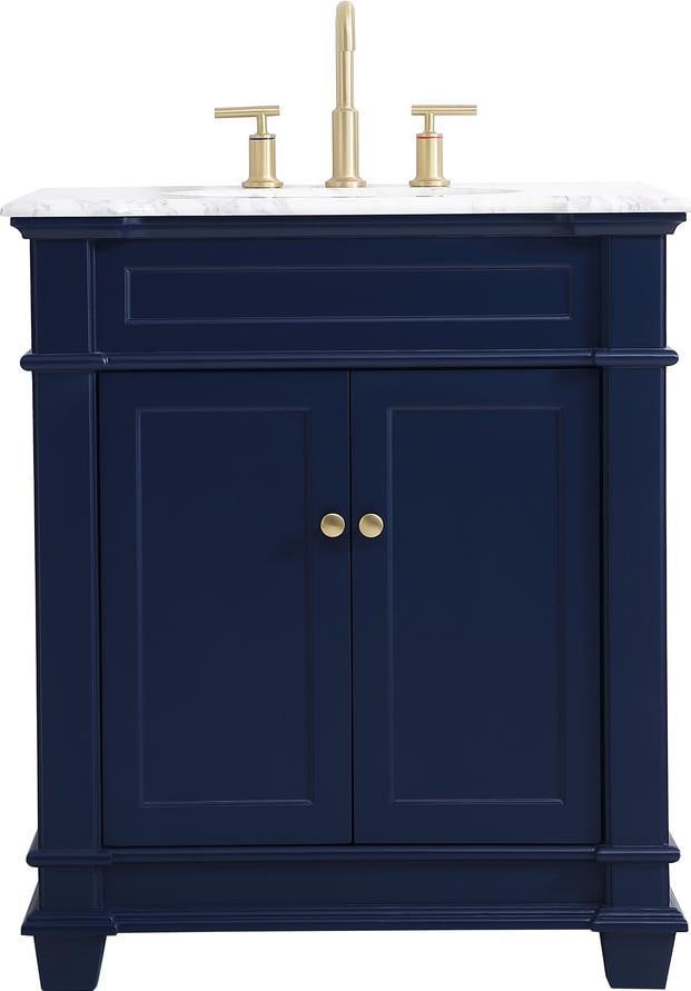 Elegant Lighting Blue Brush Gold Transitional Vanity Set (1 of 1)